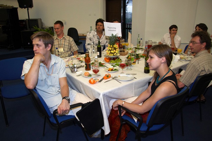 Banquet. V.A.Popov and V.V.Popova